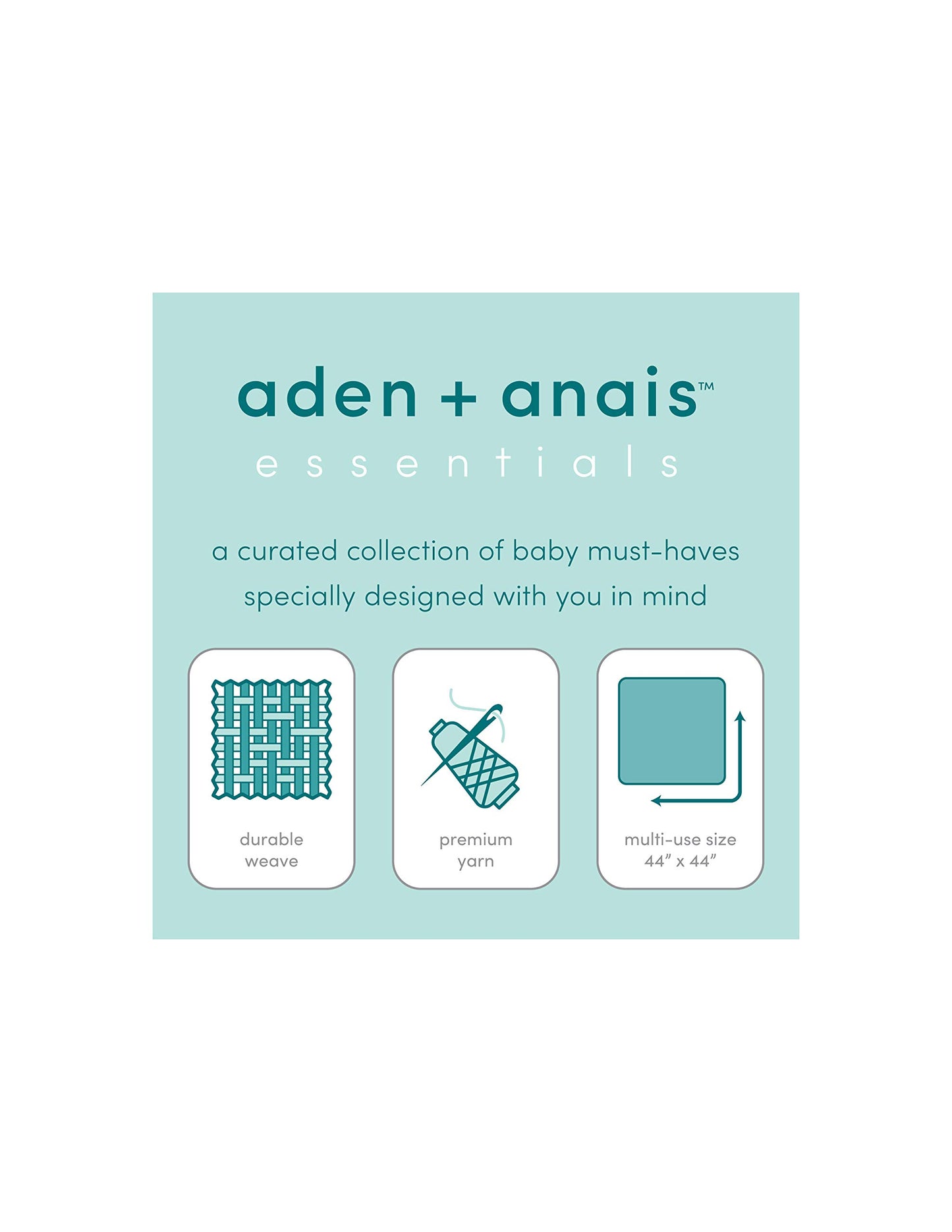aden + anais Essentials Swaddle Blanket, Boutique Muslin Blankets for Girls & Boys, Baby Receiving Swaddles, Ideal Newborn & Infant Swaddling Set, Perfect Shower Gifts, 4 Pack, Tropicalia