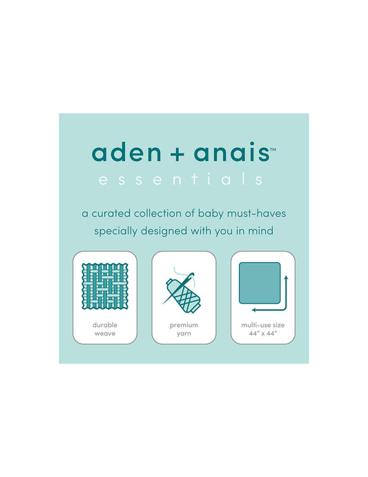 aden + anais Essentials Swaddle Blanket, Boutique Muslin Blankets for Girls & Boys, Baby Receiving Swaddles, Ideal Newborn & Infant Swaddling Set, Perfect Shower Gifts, 4 Pack, Tropicalia
