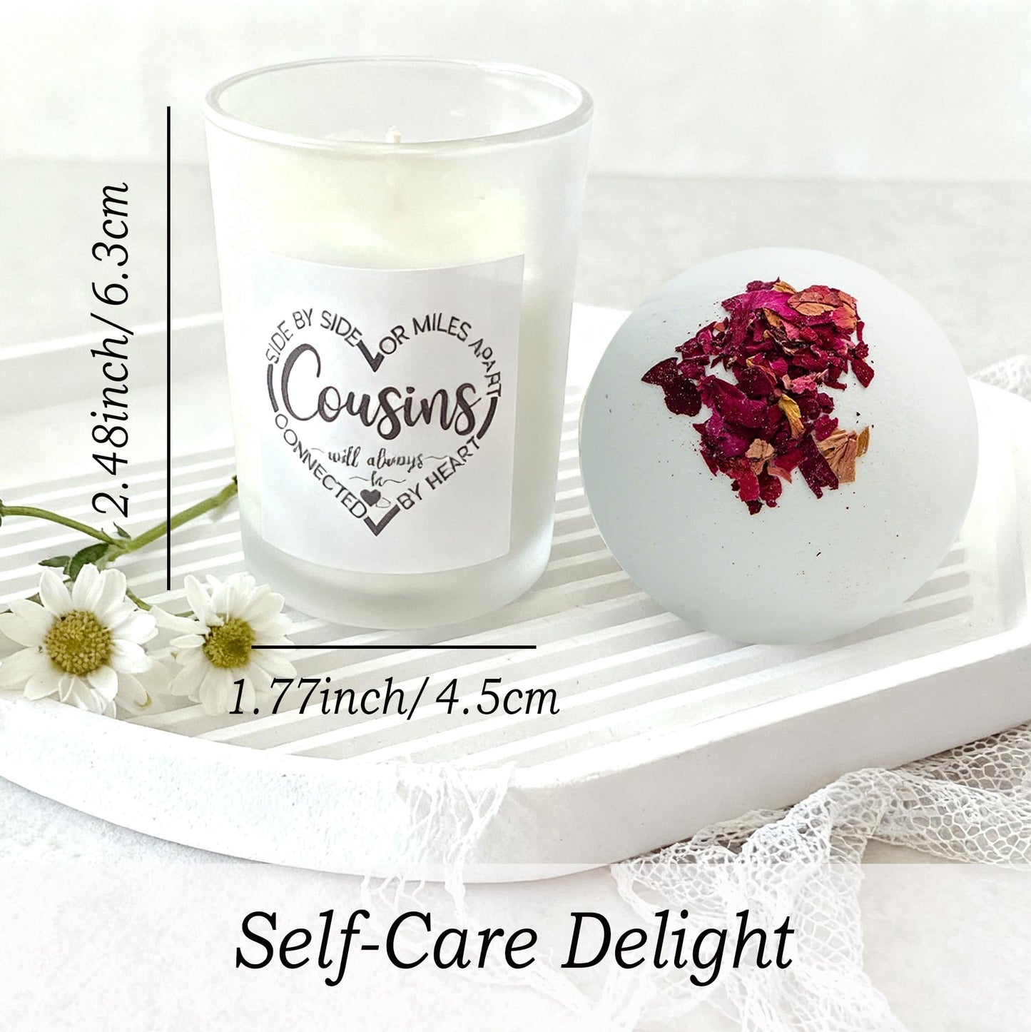 8pcs Cousin Gifts for Women, Cousins Birthday Gift Ideas Box for Female, Best Cousins Ever Gifts Basket for Christmas