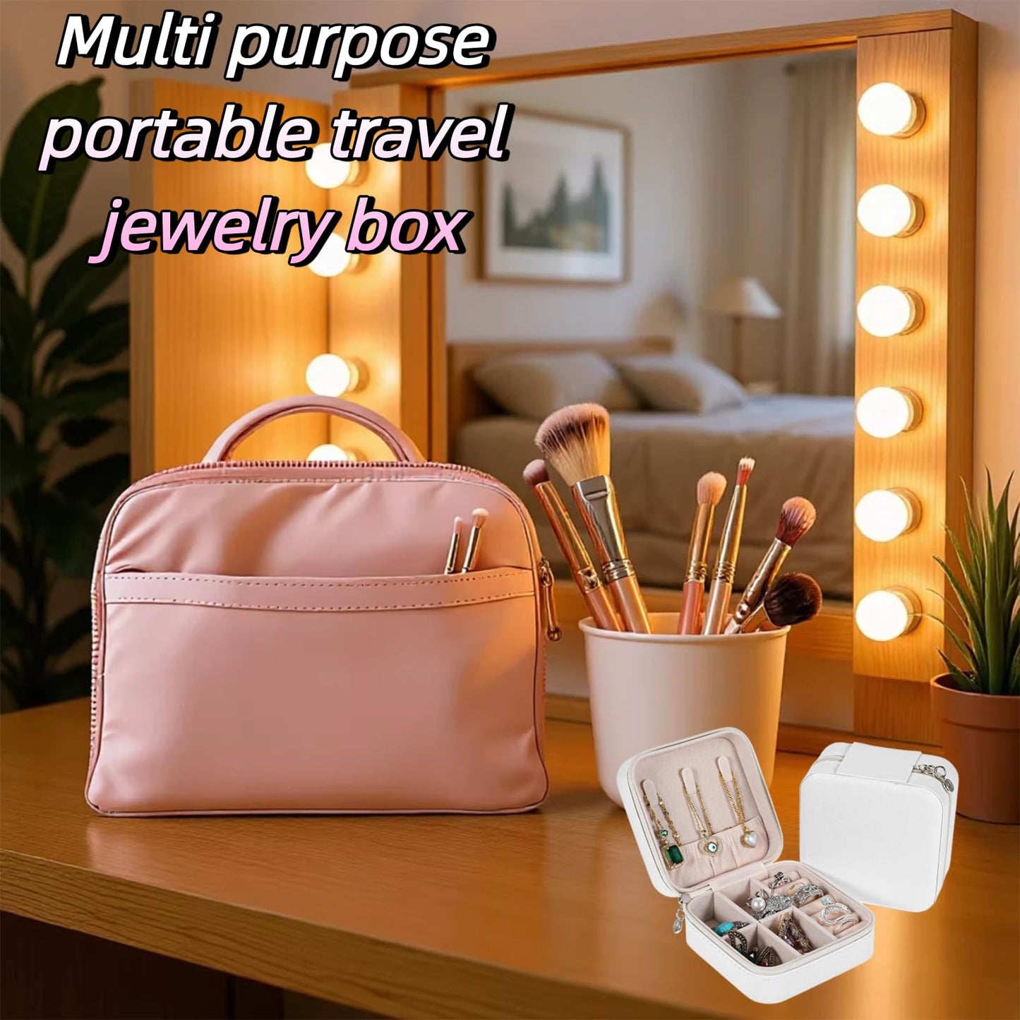 Ntwoiee Travel Jewelry Case Bridesmaid Gifts Box,10 Pack Small Jewelry Box Mini Jewelry Organizer,PU Leather Portable Earring Storage Box for Women Girls Bridesmaid Proposal Gifts（white）