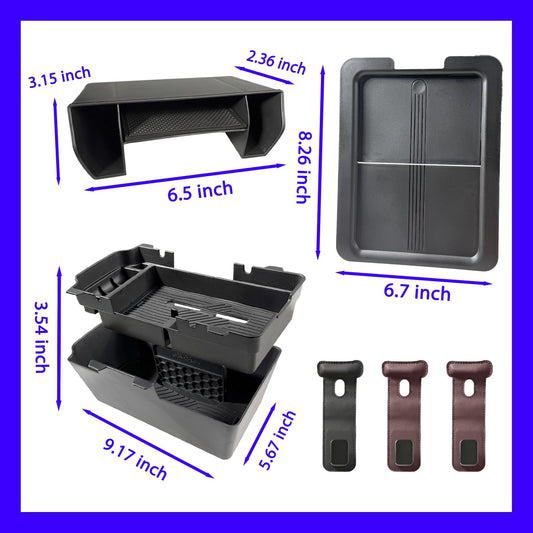 XXCIWP 6pcs-2025 2026 Civic Center Console Organizer Hidden Storage Organizer for 2022-2026 Honda Civic 2026 Accessories 11th Gen Sedan Hatchback LX EX Sport Armrest Organizer(Not for Si/SporTouring)