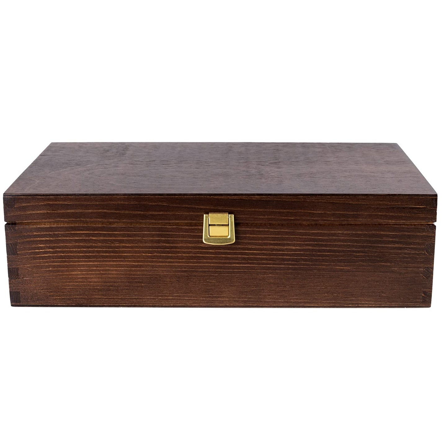 Creative Deco Brown Wine Wooden Box Gift Storage | 2 Bottles | 13.77 x 7.87 x 3.93 in (+/- 0.5in) | Wood Holder Lacquer |Box for Christmas, Birthday, Wedding, Valentine’s Day, Anniversary