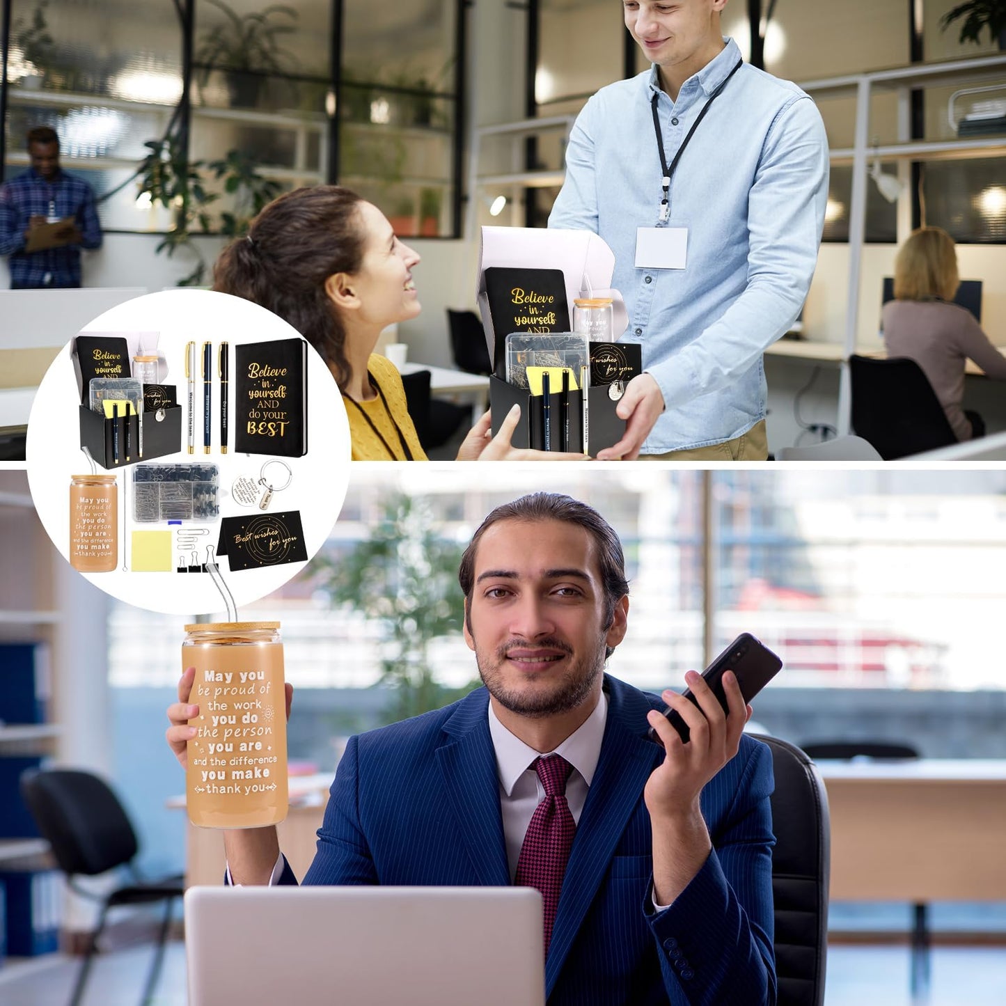 SAIWEILAI ONLINE 10 Pieces New Employee Gifts Set Welcome to The Best Team Ever Gifts Bulk New Hire Gift for Colleague
