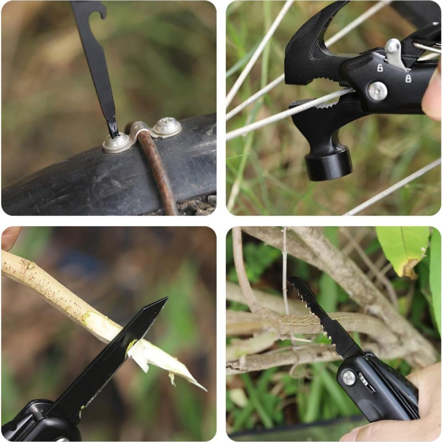 Birthday Gifts for Men,12-in-1 Hammer Multitool,Christmas Stocking Stuffers for Him Adults Dad Husband Boyfriend, Camping Essentials Mens Gift for Him, Fathers Day Gift Idea,Mini Multi Tool