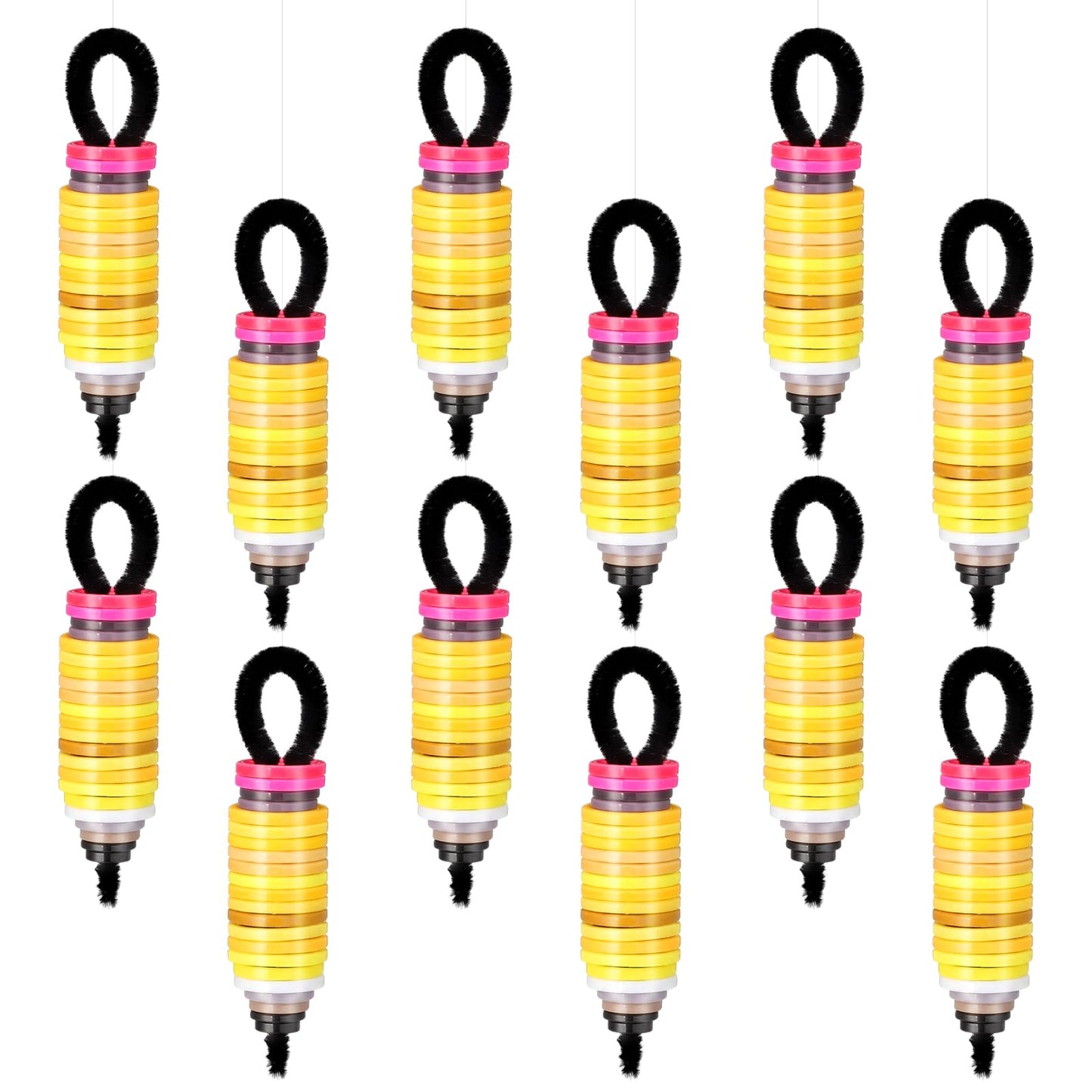12 Sets Preschool Graduation Craft Kits 2026 Grad Pencil Button Ornament Back to School Hanging Ornament for Classroom First Day of School Student Teacher Appreciation Party Decor