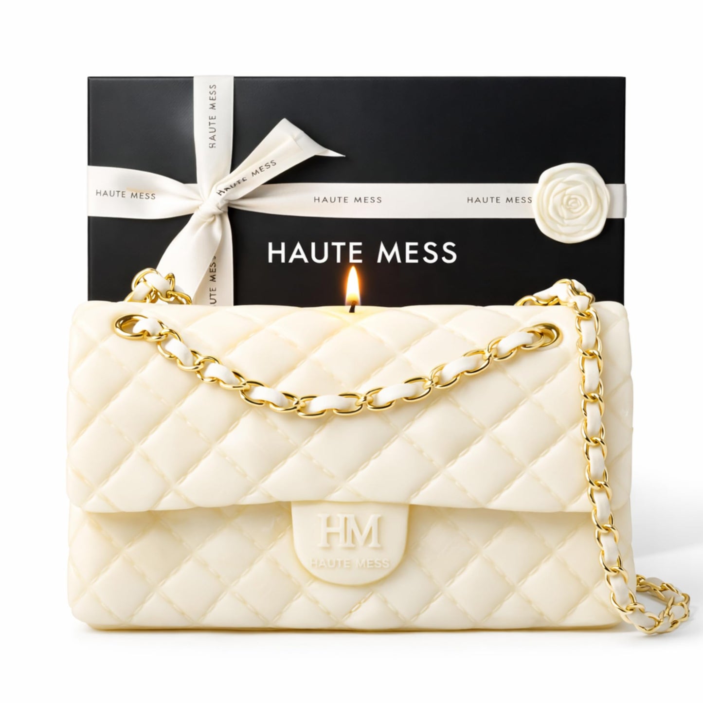 Handbag Candle in GiftBox - Haute Mess - Designer Gifts for Women - High End Luxury Candles for Women - Gift for Girlfriend - Luxury Gifts for Mother Day Gift - Purse Candle