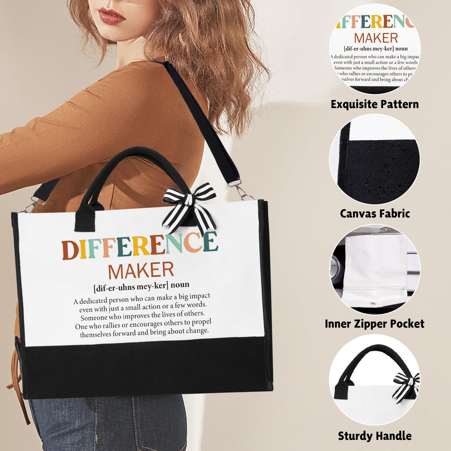 iAOVUEBY Thank You Gifts for Women, Employee Appreciation Gifts for Coworkers Employees Teachers Nurses, Farewell Retirement Thank You Gift Box, Canvas Tote Bag Tumbler Appreciation Gift Baskets