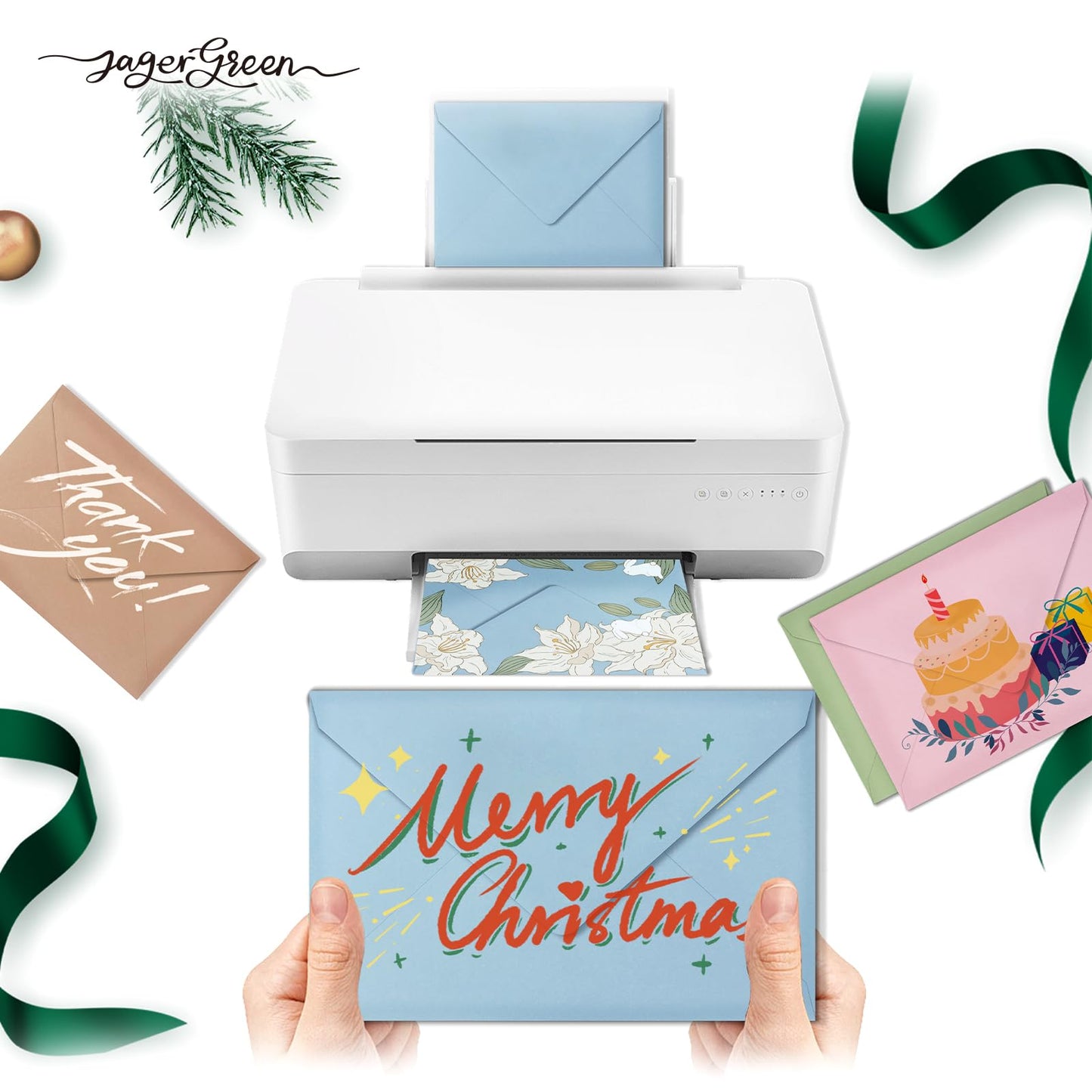 JAGERGREEN 50 Pack 5x7 Envelopes Letter Size, Red A7 Envelopes Self Seal for Wedding Invitation, Envelope 5.4x7.6 for Greeting Cards, Photos, Baby Shower, Graduation, Thank You Cards, Announcements