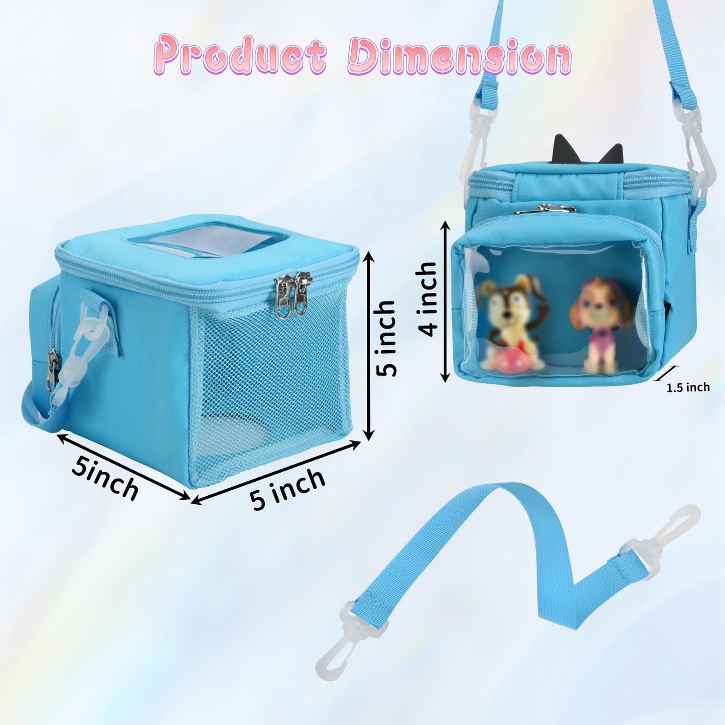 Beautyflier Carrying Case Compatible with Toniebox Starter Set and Tonies Figurines, Storage Bag Organizer for Toniebox 2 & Accessories, Tote Bag for Toniebox 1 Disney Tonies Figures (Blue)