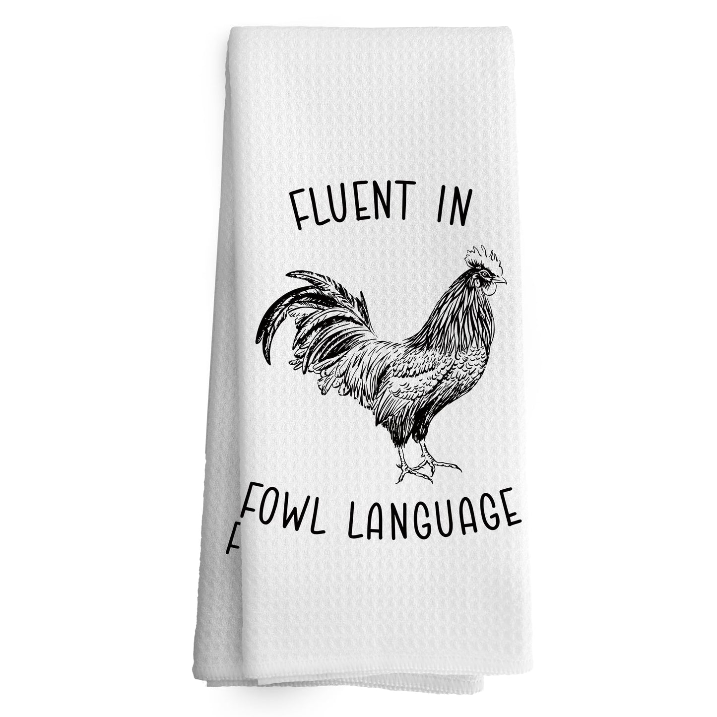 TAEDIN Chicken Kitchen Towels Funny Dish Towel with Sayings 16x24 Inches, Chicken Lovers Gifts Decorative Absorbent Dishcloths Tea Towels for Kitchen Bathroom Decor, Humorous Gifts for Women Men