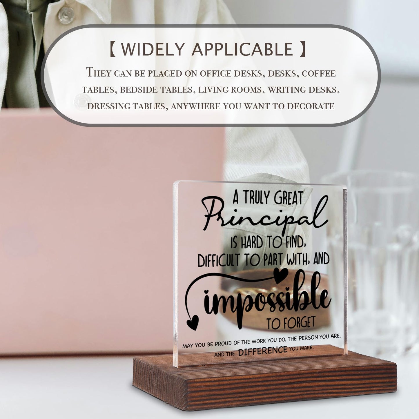 Principal Office Decor, Principal Gifts for Women Men, Principal Appreciation Thank You Gifts Desk Decorations Decorative Signs Plaques ABC78