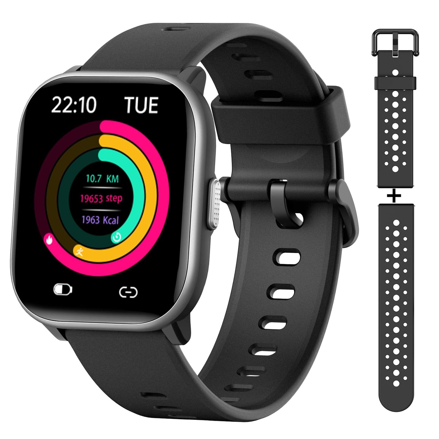 meoonley Kids Watch for Boys Girls with IP68 Waterproof, Girls Smart Watch with 19 Sports Modes, Sleep Tracking, Pedometer, Stopwatch, Kids Activity Tracker, Birthday Gifts for Boys Age 6-15 Years Old
