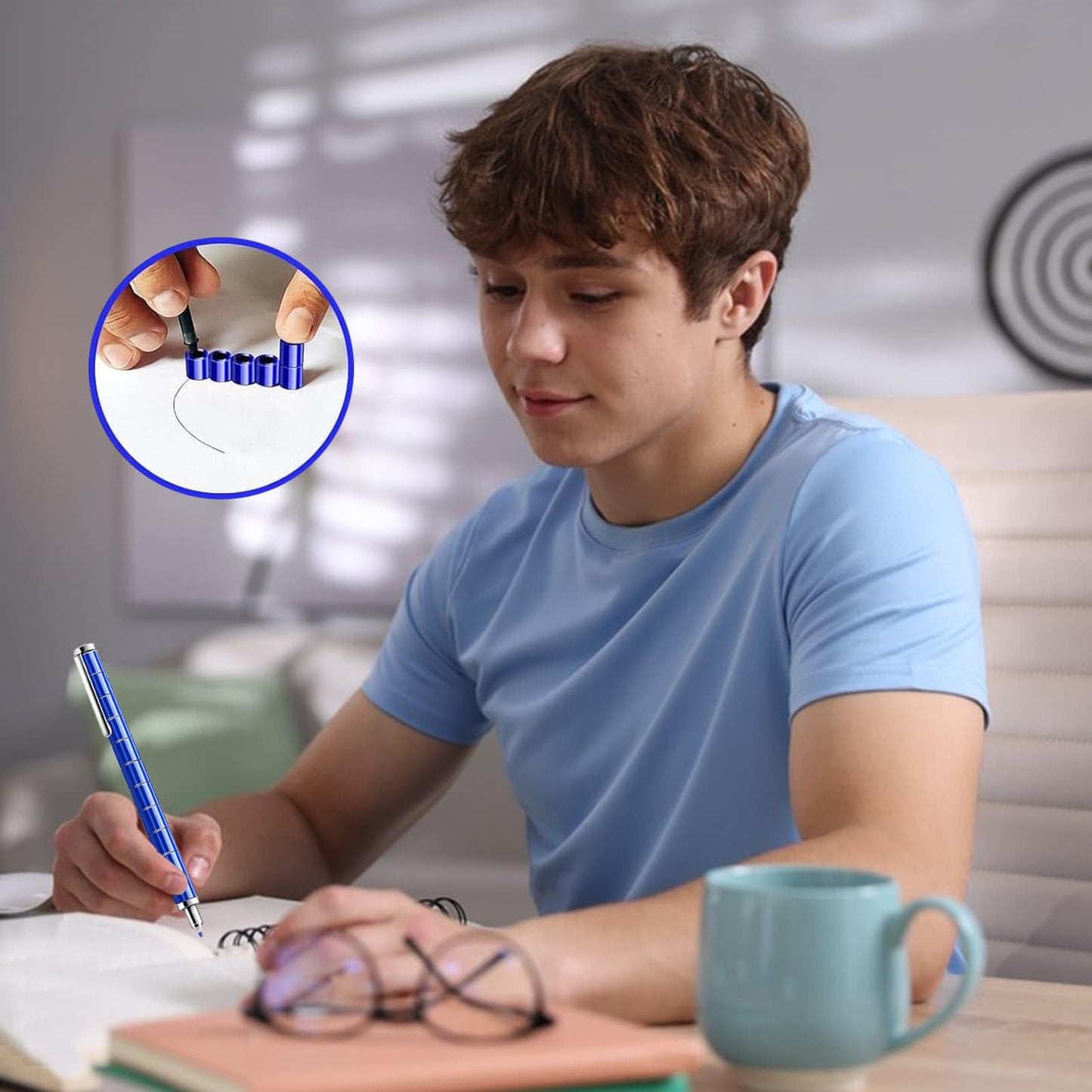 Magnetic Fidget Pen Gifts for Teens - Birthday Gifts for Men,Father, Adults, Office Desk Accessories ADHD Anxiety Relief Desk Toys for Office Workers Cool Gadget Stuff for 14 15 16 17 18 Year Old Boy