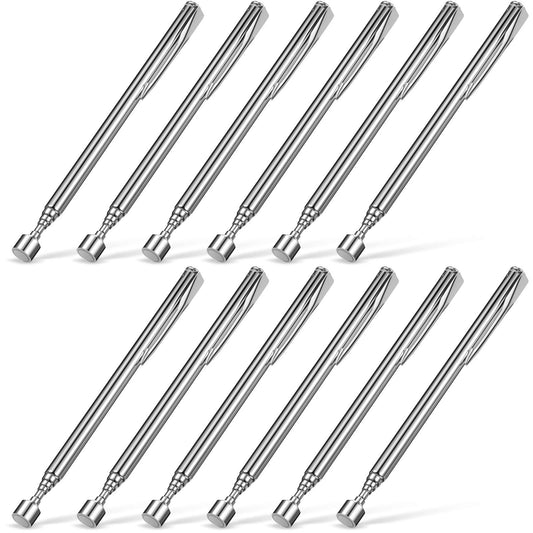 12 Pieces Telescoping Magnet Pickup Tools in 2 Lb Magnetic Stick Gadget with Pocket Clip Magnet Tool to Retrieve Screws Nuts Pins for Men Birthday, Father's Day, Valentine
