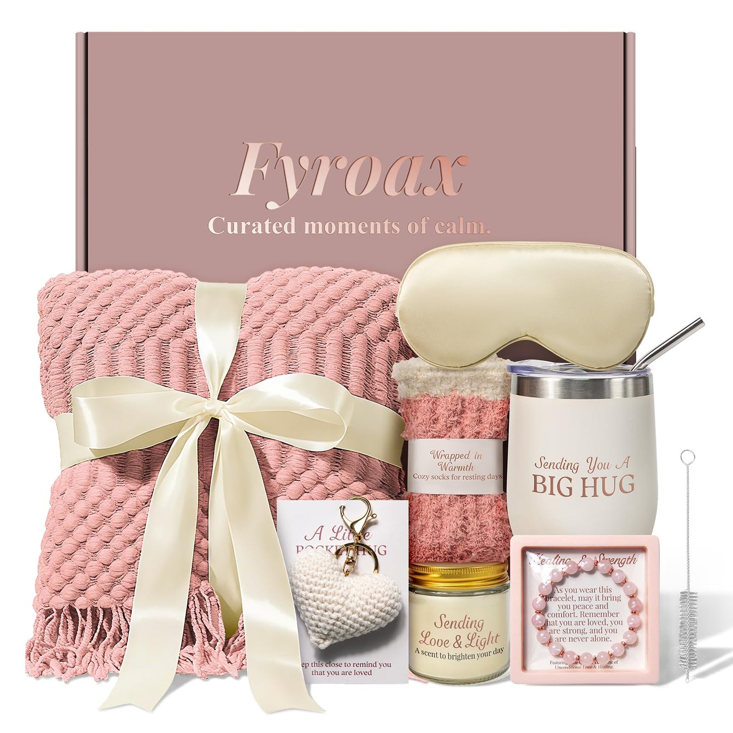 Get Well Soon Gifts Basket for Women, Care Package for Women After Surgery, Self Care Set, Inspirational Thinking of You ＆Feel Fetter Gifts for Friend Sick