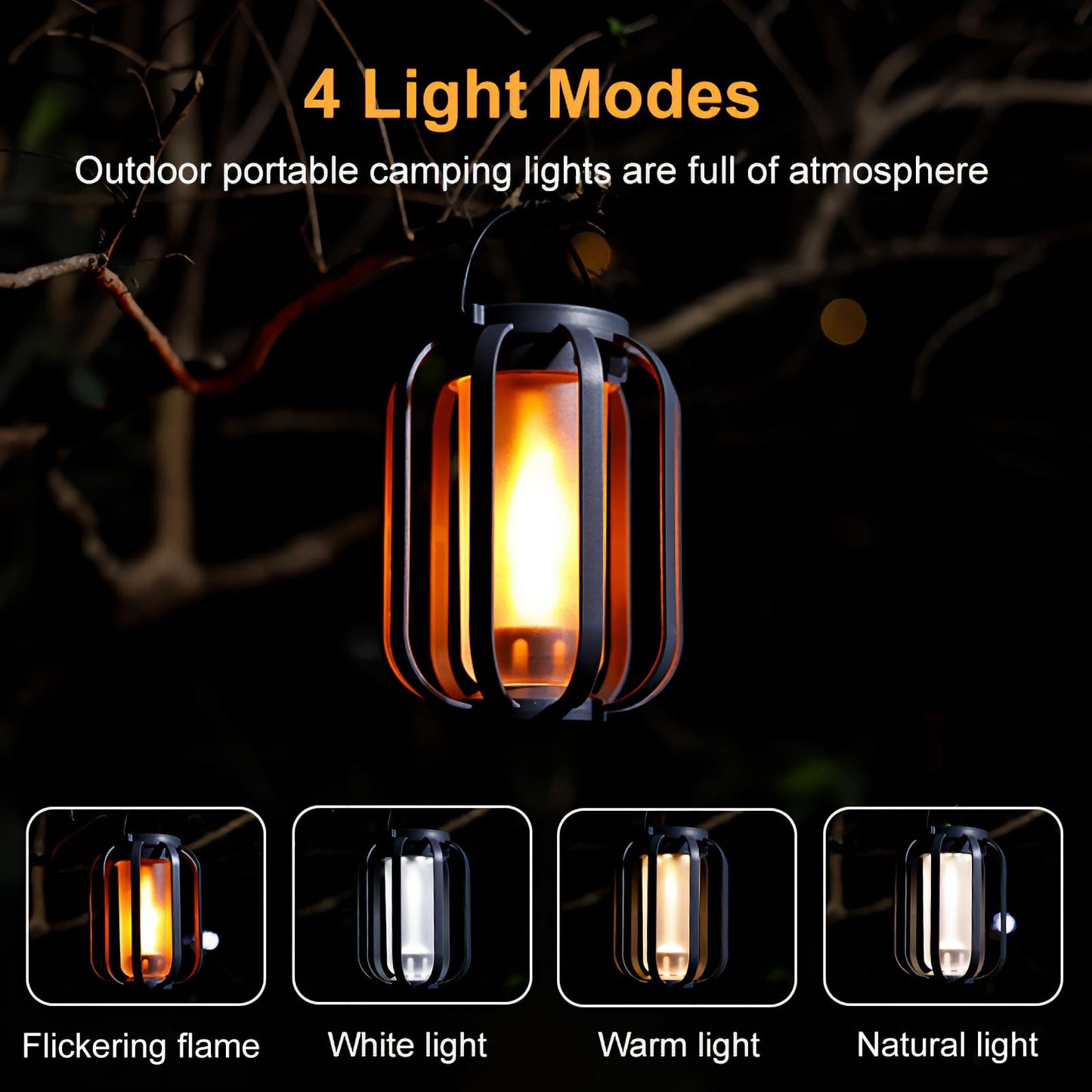 Solar Lanterns Outdoor Waterproof Garden Decor, Flickering Flame Hanging Solar Lights with Tripod Decoration Outside for Yard, Patio, Backyard, Garden, Ideal Gifts for Women Mom Grandma