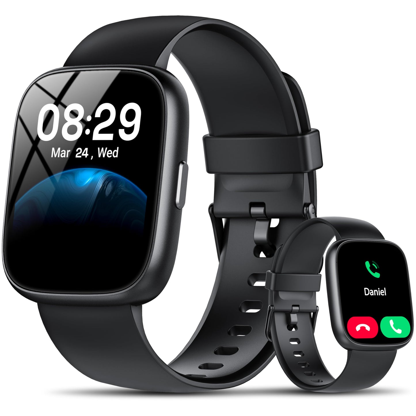 Smart Watch with Alexa Built-in, 1.83" HD Touchscreen Fitness Tracker with Bluetooth Calling, Fitness Watch with Heart Rate/Sleep Monitor, 120+ Sports Modes, IP68 Waterproof Smartwatch for Android iOS