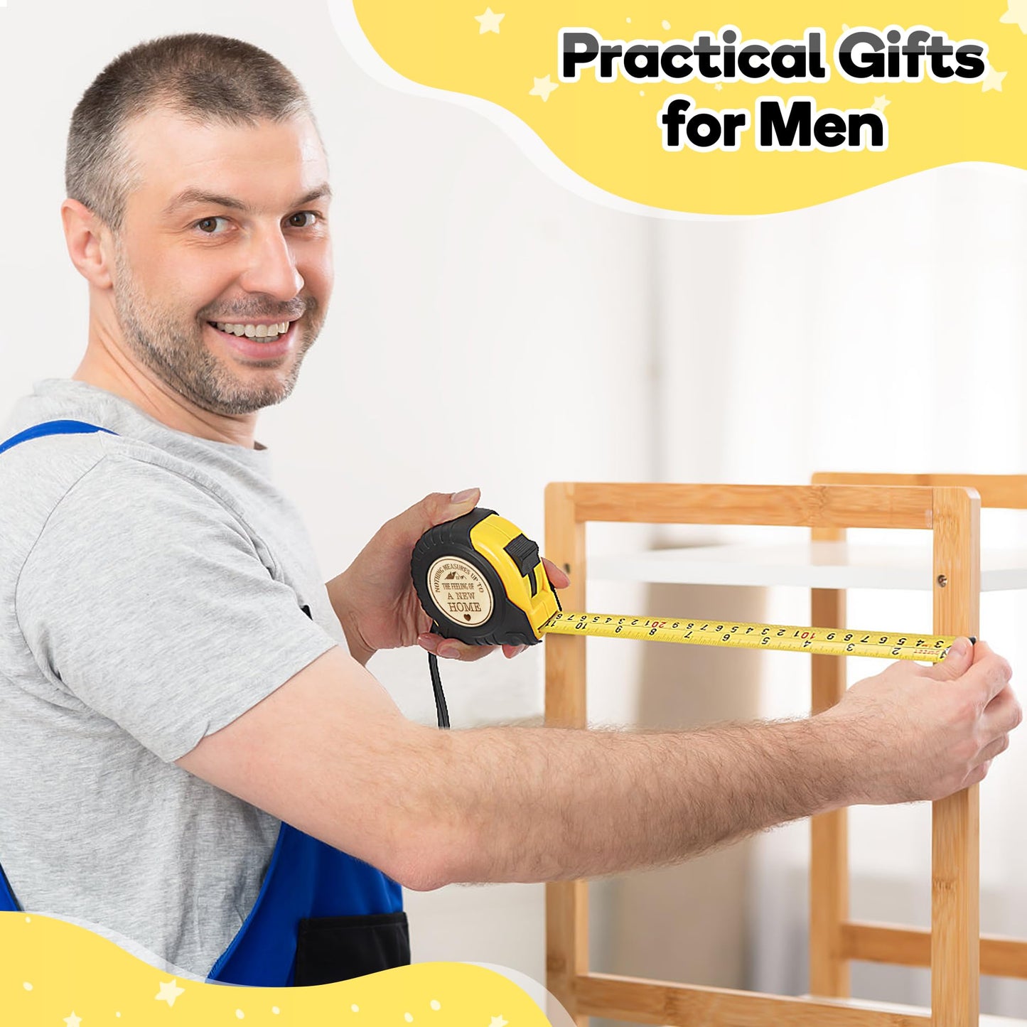 Sensi Blue Housewarming Gift for New House Homeowner, Perfect First Home Gift Idea for Women Men Neighbor, House Warming Gifts New Home 2025, Realtor Gift to Clients Tape Measure 25FT Tool Gifts