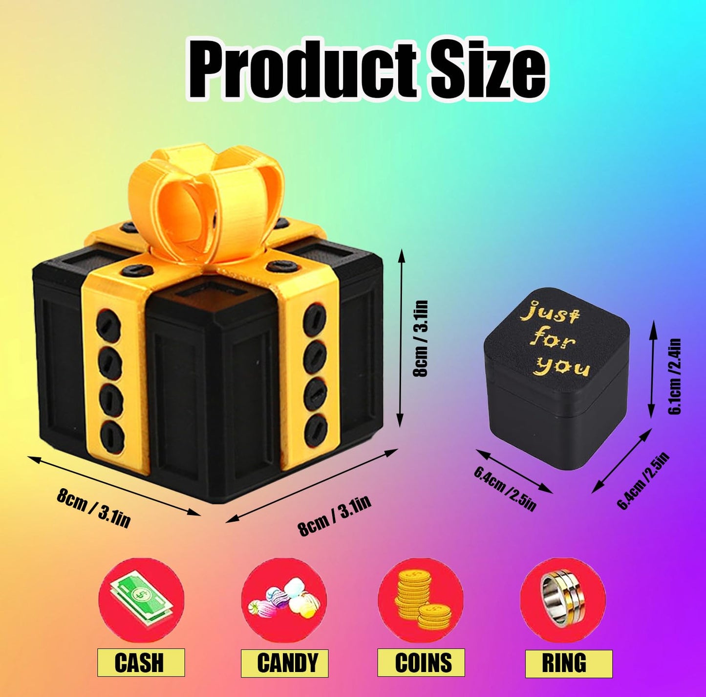 Christmas Stocking Stuffer The Annoying Present，Annoying Gift Box with 3D Printed Screws & Finger Surprise Box， Perfect for Birthdays,Office & Halloween,White Elephant Gifts for Men(Purple)