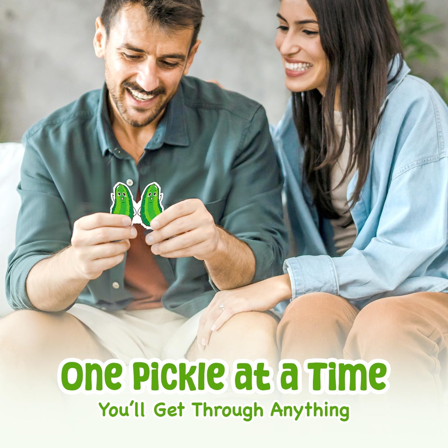 Emotional Support Positive Pickle Jar (POSI PICKLE) Read This When Affirmation Jar, 60 Daily Encouragement Cards, Funny Decorative Gift, Mental Health & Self Care Gifts for Women, Stocking Stuffers