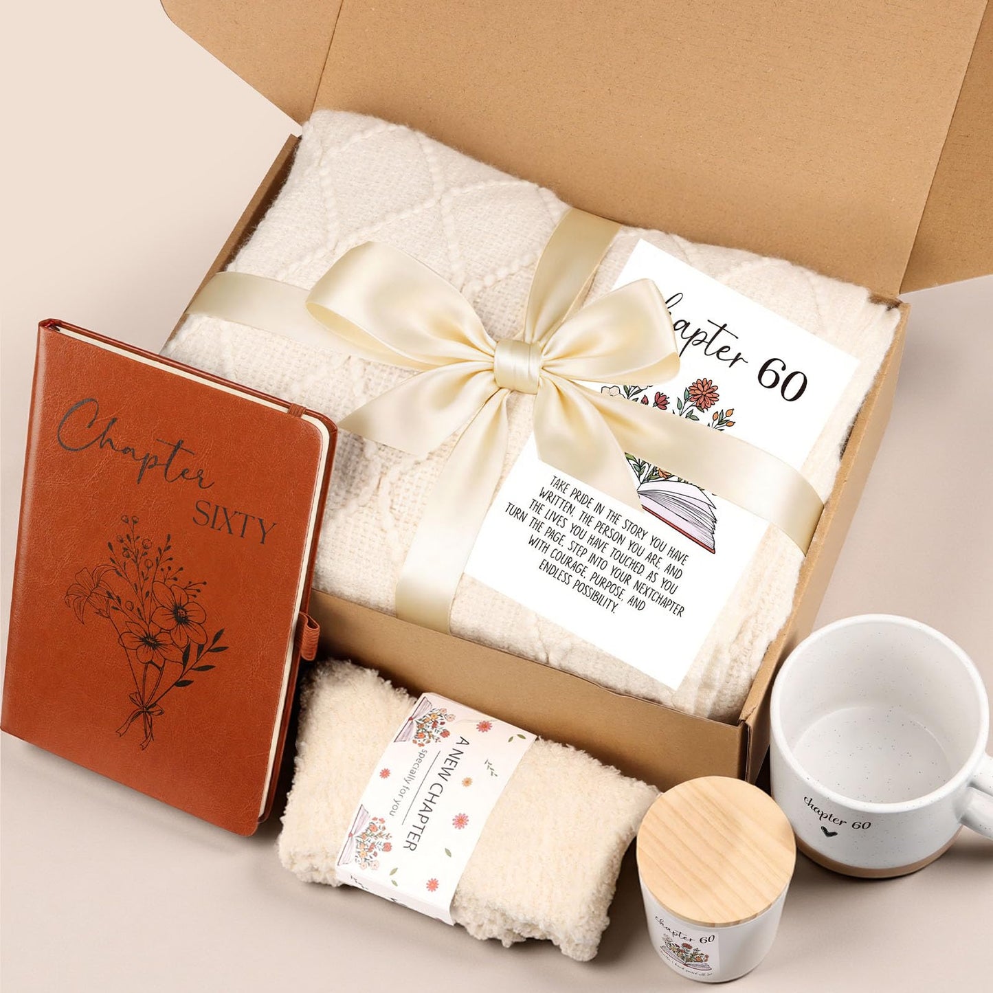 60th Birthday Gifts for Women, Unique Chapter 60 Year Old Birthday Gifts for Women Happy 60th Bday Gift Basket for Her Turning 60 Year Old Gift Box Ideas for Woman Wife Mom Grandma Sister Friend