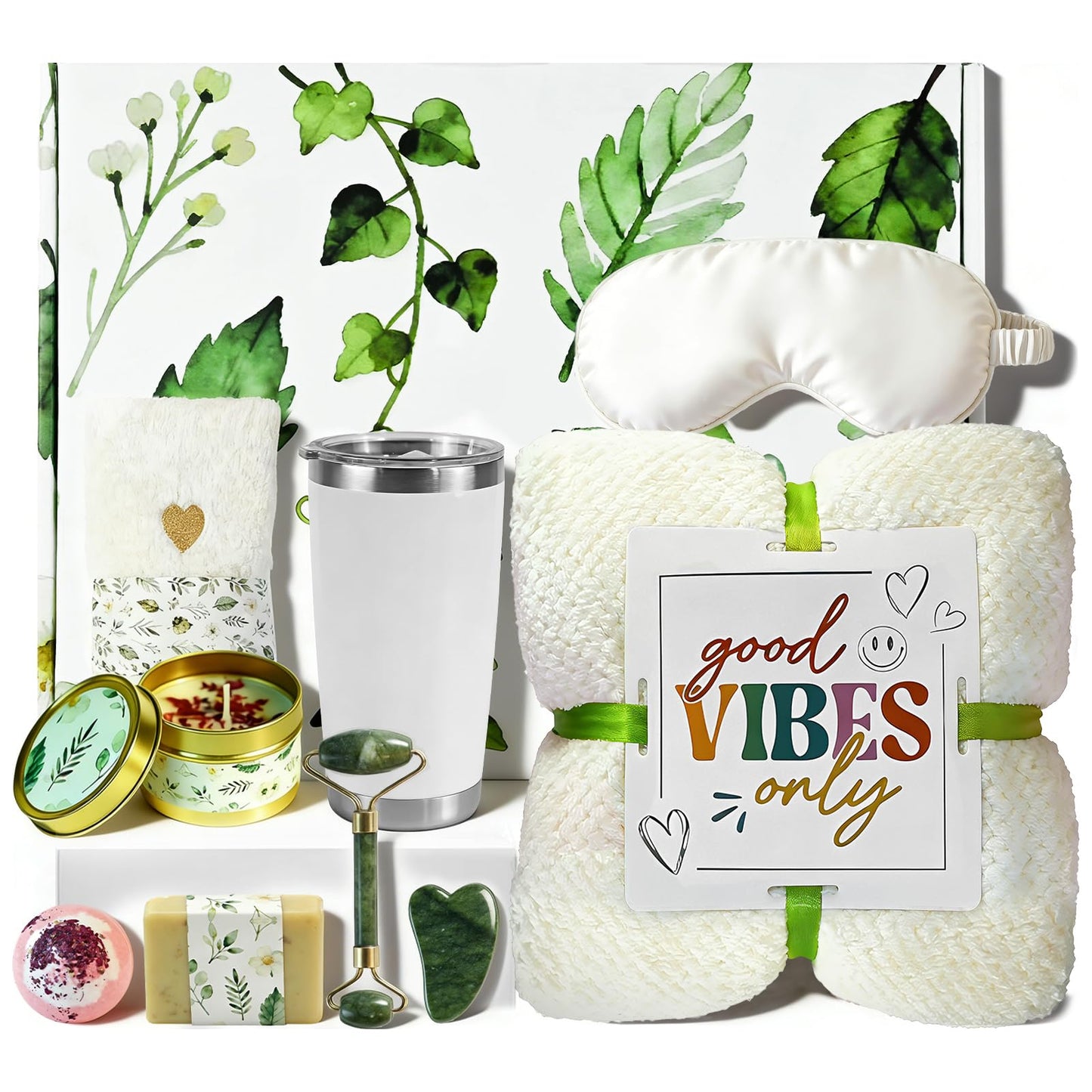 HUUOKOB Self Care Gifts Get Well Soon Baskets for Women, Thoughtful Easter Mother’s Day Birthday Premium Spa & Sympathy Basket for Mom Best Friend Sister