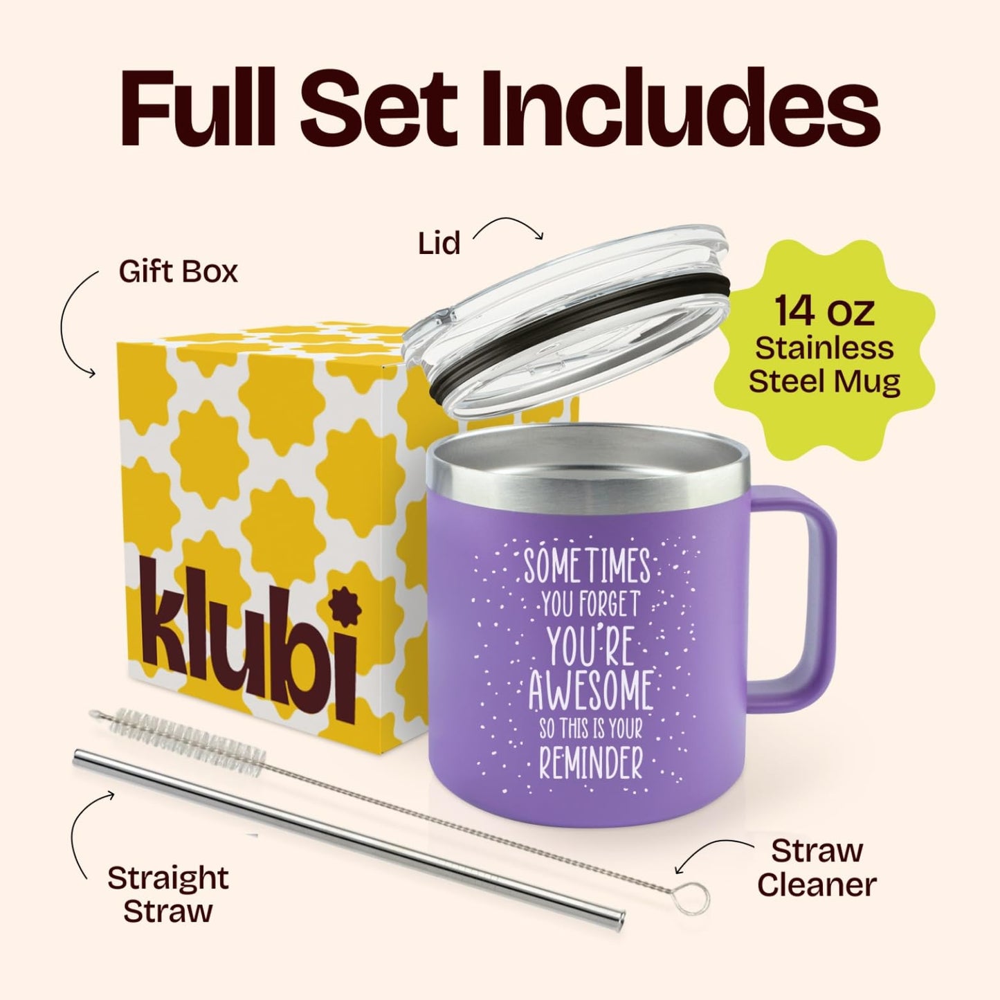 Birthday Gifts for Women - Birthday Friendship - Sometimes You Forget Your Awesome Gifts Purple Coffee Mug 14oz Admin Professionals Day Gift for Women, Adults Teacher, Inspirational Unique, Woman Over