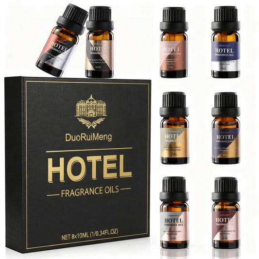 Hotel Diffuser Oil Gift Set - Inspired by 5-Star Hotel Scents - My Way,Ritz - C,Westin White Tea,Baccarat,Four Seasons,Hilton,Beachfront Villa,Paris Coast, Fragrance Oil Set