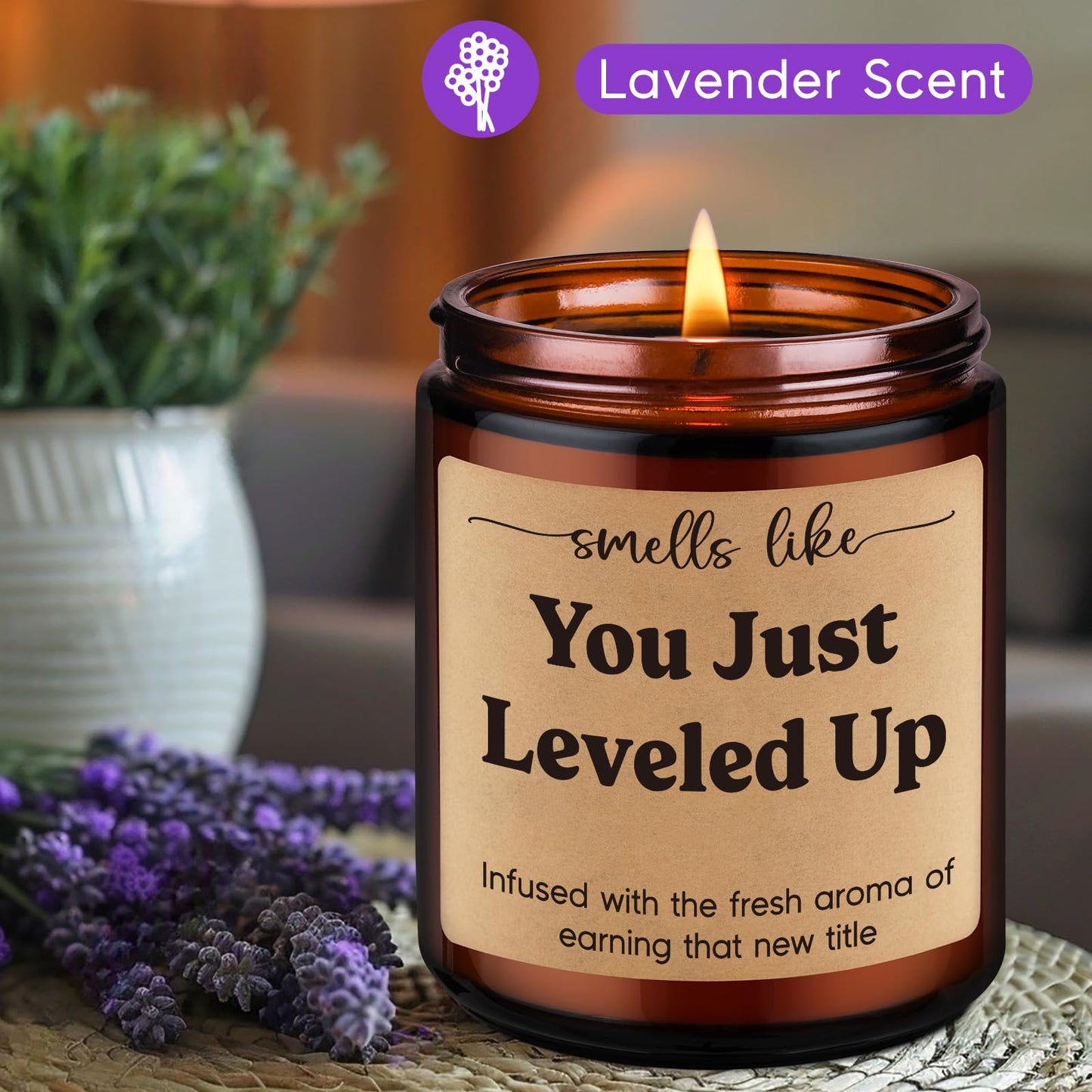 Fairy's Gift Candle, Job Promotion Gifts for Women Men, New Job Congratulations Gifts for Women Men, Congratulations on Your Promotion, Funny Congrats Presents for Coworker Boss Gamer Friend Family