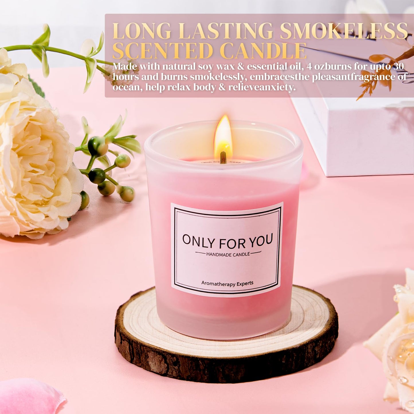 Mothers Day Birthday Gifts for Women Self Care Gift Get Well Soon Gifts, Rose Relaxing SPA Gift Basket Care Package, Luxury Flannel Blanket Mother's Day Gift for Mom Her Wife Grandma Daughter Pink