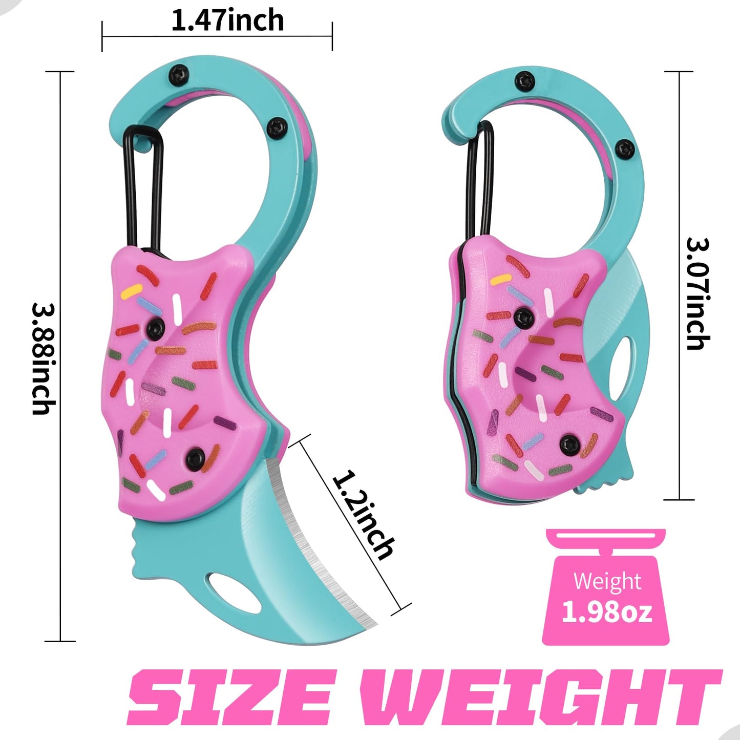 ZAVIT Small Pocket Knife for Women, EDC Box Cutter Gadgets, Gifts for Women Wife Sister, Gifts ldea for Camping Fishing Hiking, Christmas Birthday Gift, Everyday Carry Knife