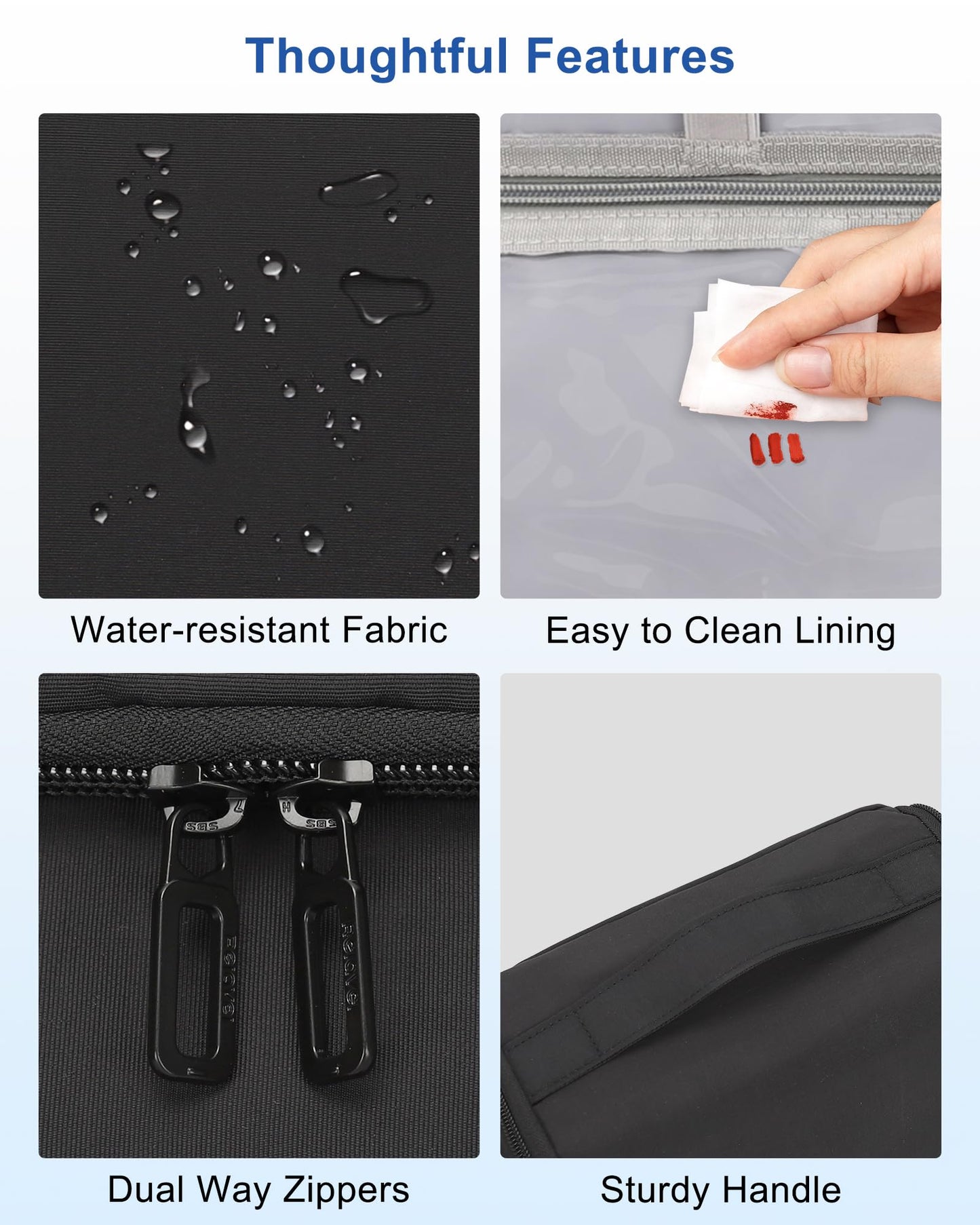 Relavel Hanging Toiletry Bag for Men and Women, Travel Toiletries Bag Water-resistant Large Makeup Cosmetic Organizer Storage, Shaving Dopp Kit Shower Bathroom Hygiene Bags, Carry-on Travel Essentials
