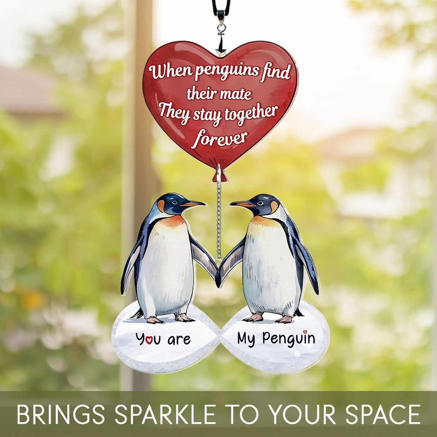 Gifts for Him Her - Wedding for Women Men Couple - Birthday Gift for Girlfriend Boyfriend - Romantic I Love You Gift for Wife - Couple Penguin Ornaments for Christmas Valentines Day