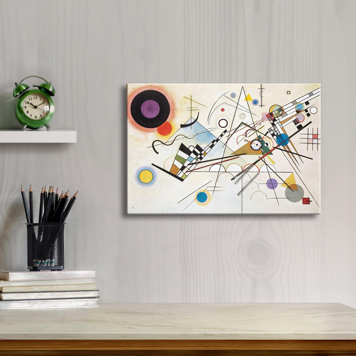 Wieco Art Canvas Wall Art Wassily Kandinsky Composition Viii Picture Print of Famous Paintings Canvas Prints Abstract Wall Art for Living Room Home Decor and Wall Decorations