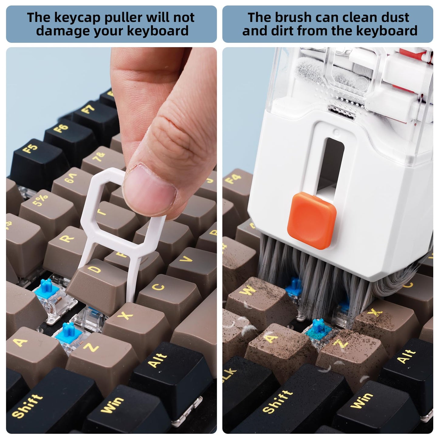 Keyboard Cleaning Kit Laptop Cleaner, All-in-1 Computer Screen Cleaning Brush Tool, Multi-Function PC Accessories Electronic Cleaner Kit Spray for iPhone iPad Macbook Earbud Camera Monitor with Patent