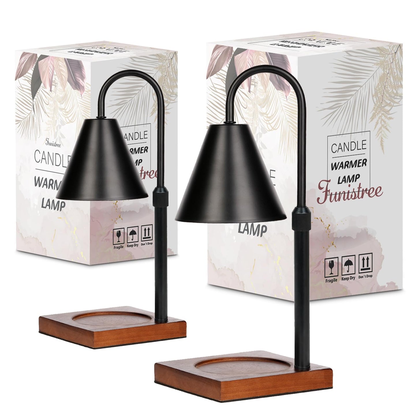 Modern Candle Warmer Lamp 2 Pack, Dimmable Candle Lamp Warmer with Timer, Mothers Day Birthday Gifts for Women Who Have Everything, Height Adjustable Candle Lamp, Cozy Living Room Bedroom Decor