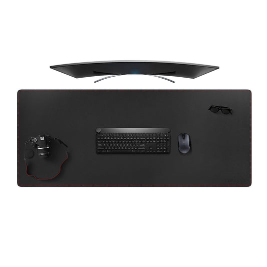 ZORESYN 4XL Oversized Large Mouse Pads (55" x 24") - PU Leather Extended Large Gaming Mousepad Desk Mat - Nonslip Base and Waterproof Desktop Keyboard Extended Mouse Mat (Black, 4XL - Oversized)