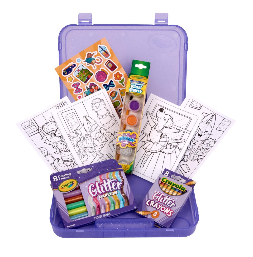 Crayola Glitter Art Kit (50+ Pcs), Glitter Crayons & Coloring Supplies, Kids Art Set, Gifts for Girls & Boys, Ages 5+