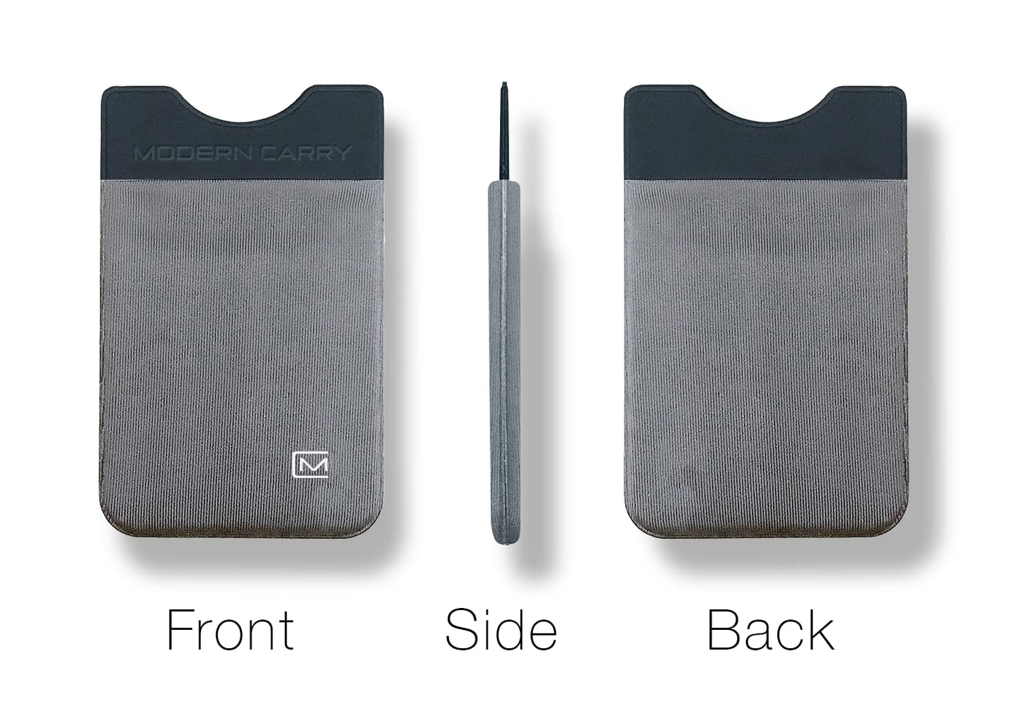 Modern Carry Elastic Minimal Card Holder, Minimalist Wallet for Men & Women, Credit Card & Business Card Holder, Slim Credit Card Wallet - Ultra Thin w/ 2 Card Slots (Gray)