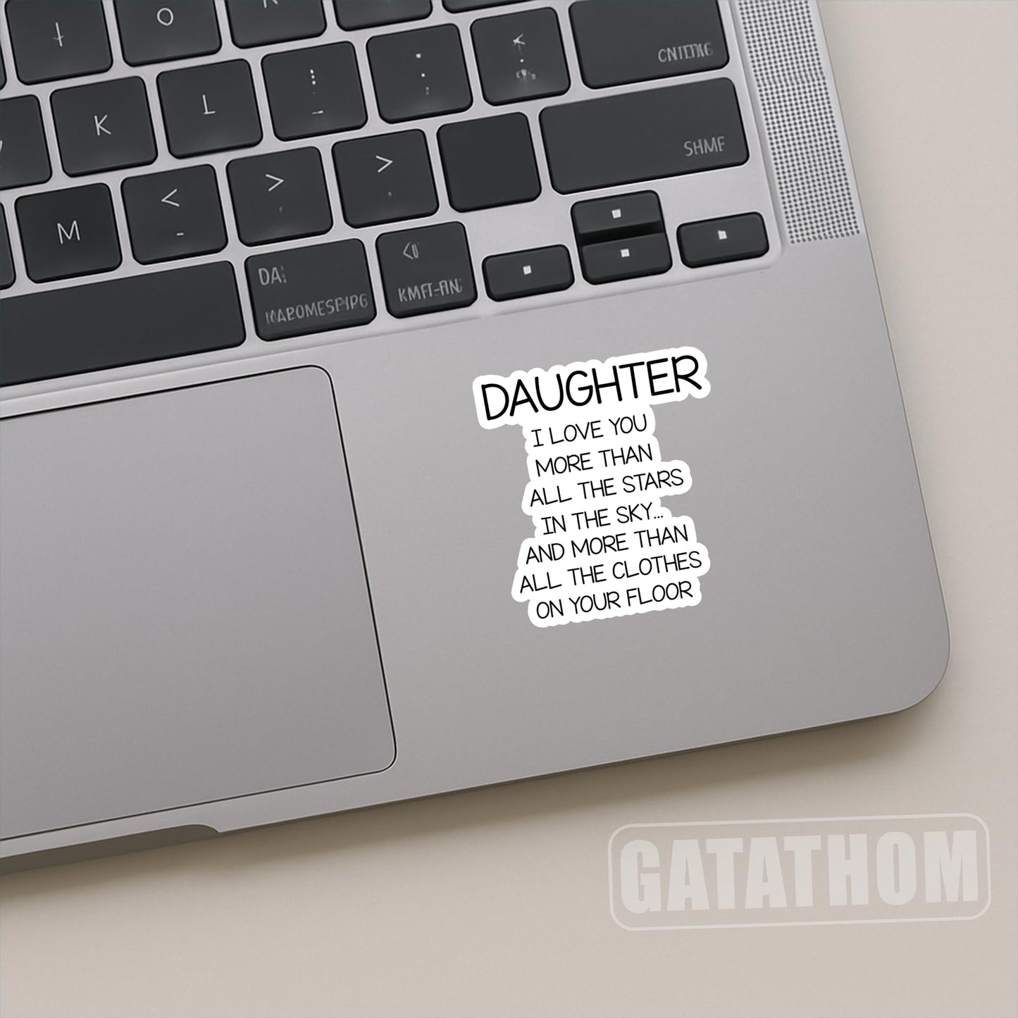 (3Pcs) Funny Daughter I Love You Sticker Sarcastic Daughter Saying Quote Stickers Loving Message Waterproof Vinyl Decal for Gifts for Birthday Gifts, Laptop Water Bottle Phone Scrapbook, 3 x 2.8