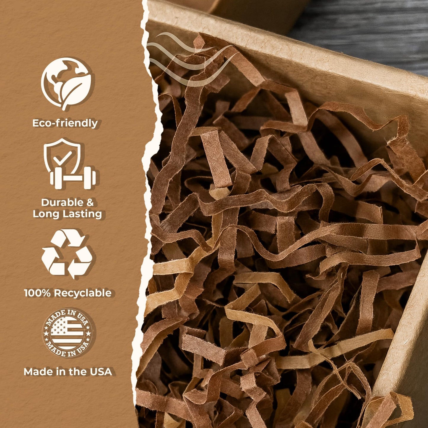 MagicWater Scented Crinkle Cut Paper - 1 LB - Cinnamon Buns - Perfect for Shredded Paper Filler, Basket Filler, Gift Boxes, Bridesmaid Gifts, Christmas Stuffers & More – For All Occasions
