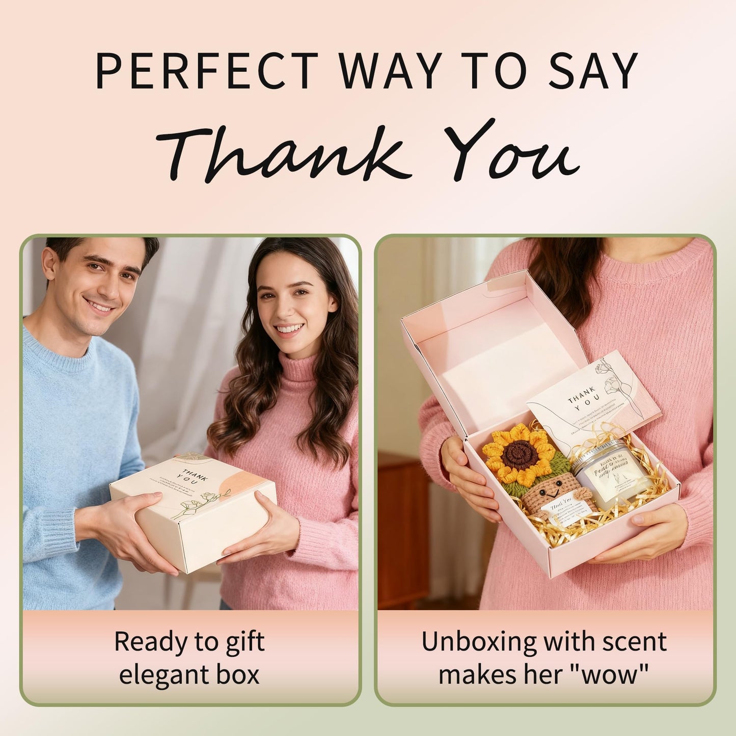 RainVibe Thank You Gifts for Women – Appreciation Gift Baskets for Teachers, Nurses, Bosses & Coworkers – Thoughtful Employee & Teacher Appreciation Gift Set