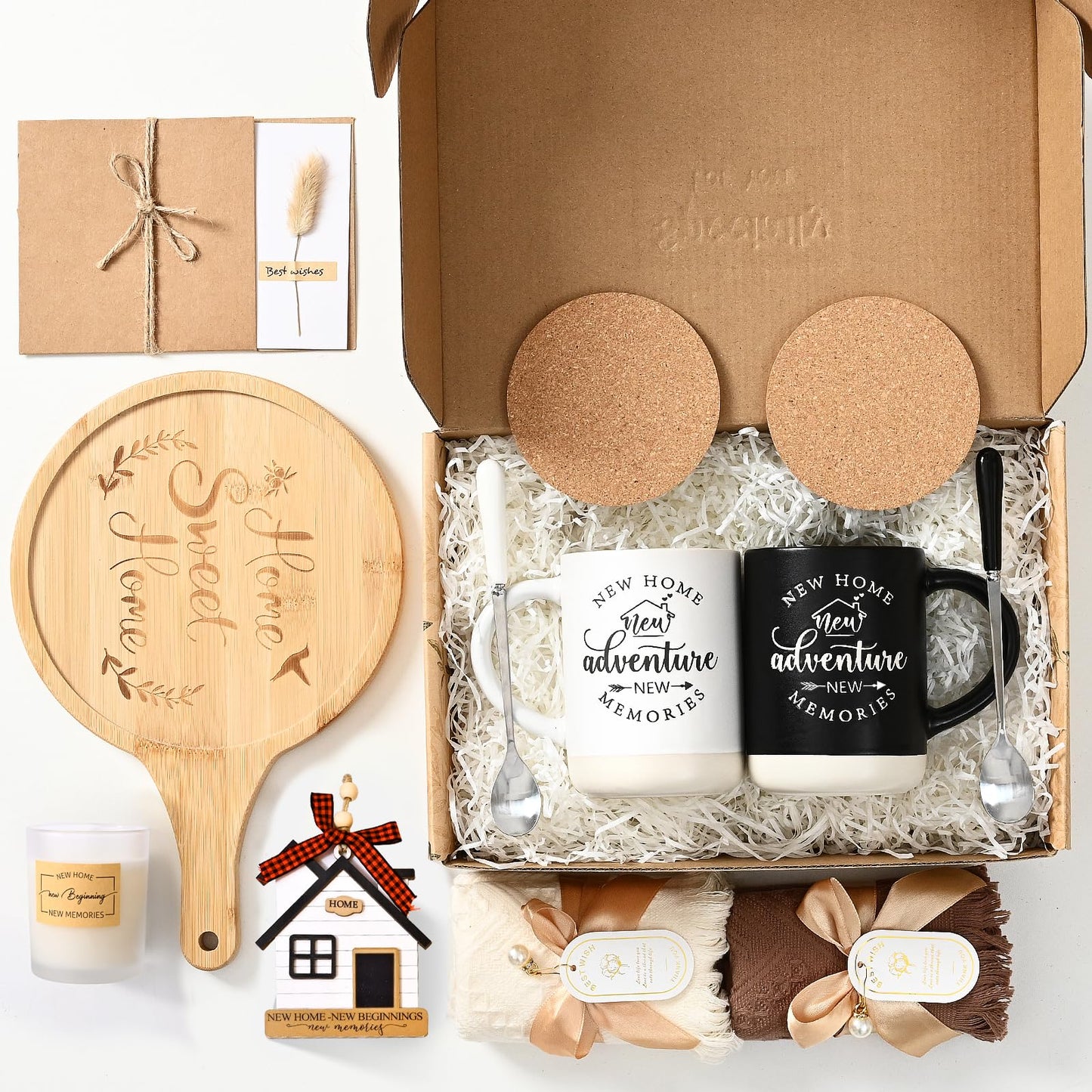 YHRJWN 13 Pcs House Warming Gifts New Home, Housewarming Gifts New Home, Closing Tokens for House Buyers, House Warming Gift for Women Men Friends, Housewarming Gift Box