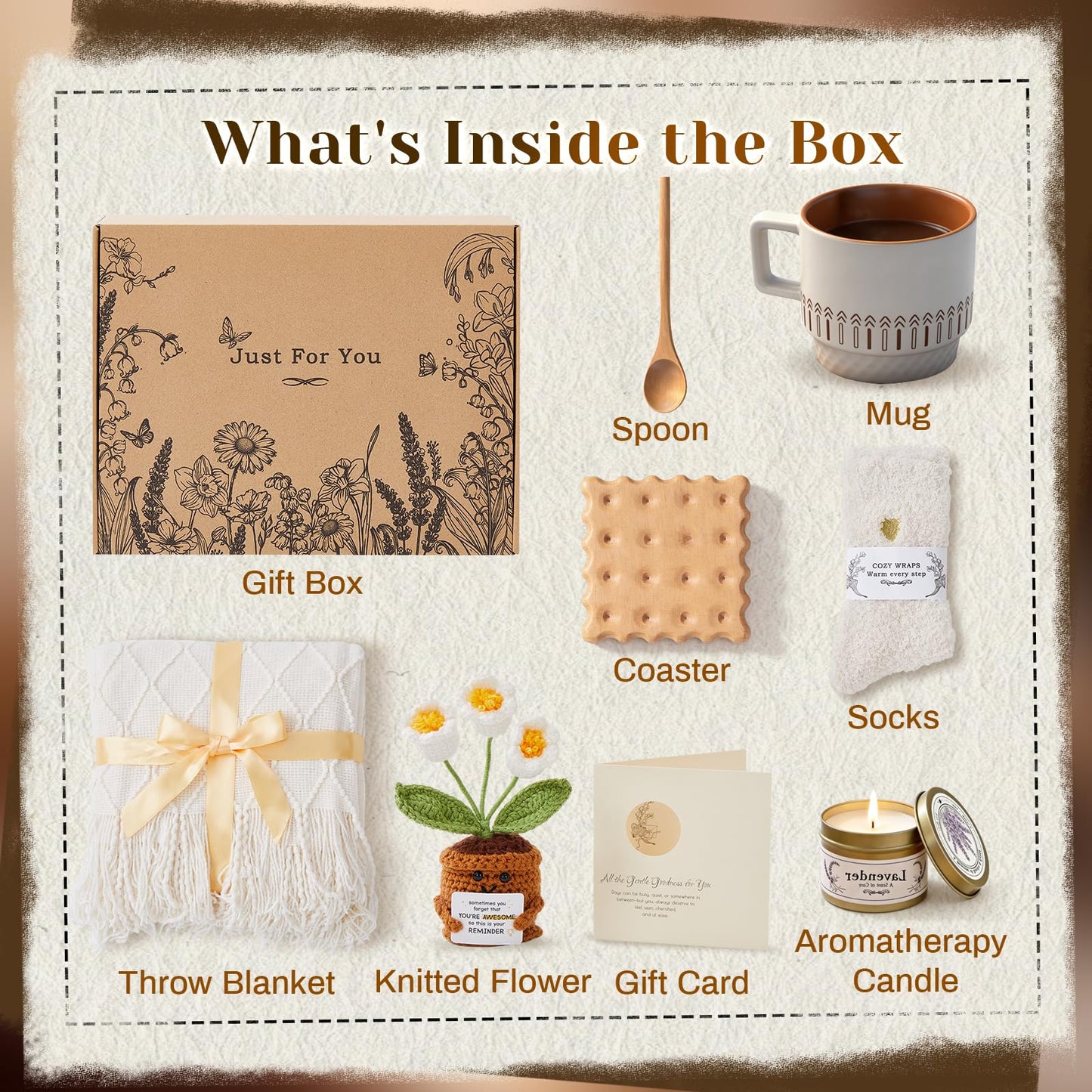 Get Well Gifts for Women, Unique Self Care Gift Basket with Cozy Blanket for Women, Comforting Relaxation Pick for Her Mom Sister Best Friend Birthday & Christmas Gifting