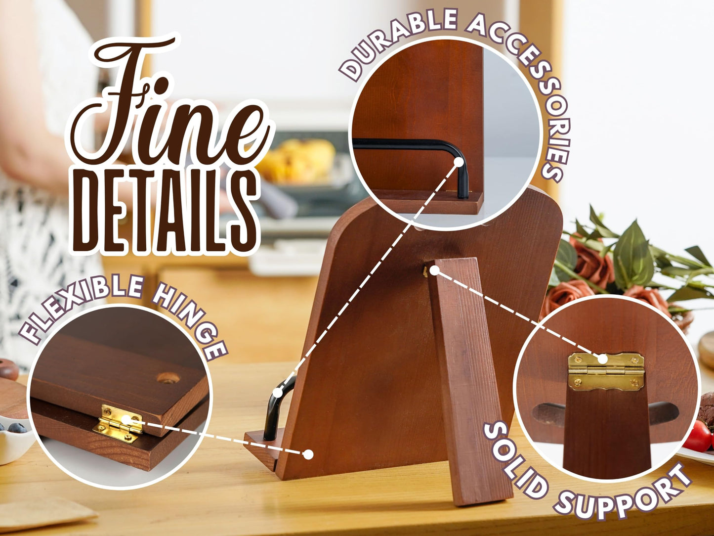 InnoBeta Nonna Gifts, Cookbook Stand for Kitchen Counter, Perfect Gifts for Nonna on Birthday, Adjustable Tablet Recipe Book Holder, Unique Italian Kitchen Decor