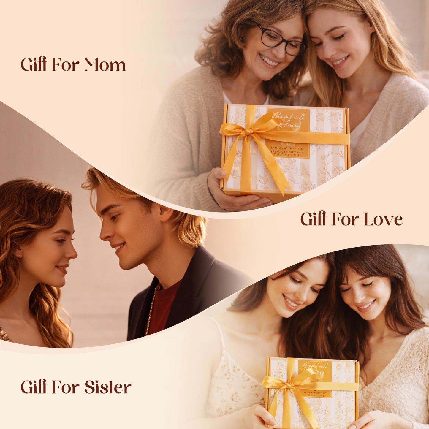 Birthday Gifts for Women, Almond Milk & Honey Relaxing Spa Gift Baskets for Women, Self Care Gifts Home Bath and Body Gifts Set for Mom, Girlfriend, Sister, Female Friends, Coworker