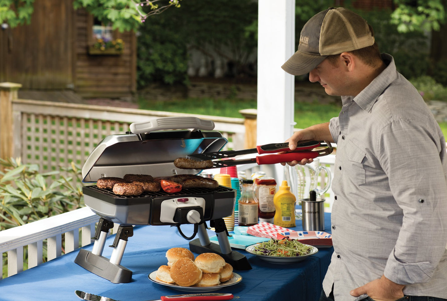 Cuisinart 3‑Piece Stainless Steel BBQ Grilling Tool Set with Grill Glove – Outdoor Grill Accessories, Perfect Grilling Gift for Men, Dads & Grill Masters, CGS-134