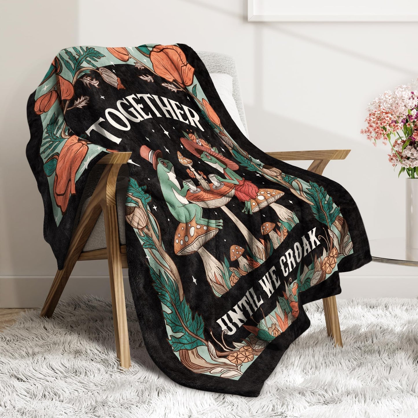 SteadStyle Valentine's Day Gifts for Her Him, Wedding Anniversary Birthday Frog Blanket for Couples Boyfriend Girlfriend, Romantic I Love You Gift for Wife Husband, Couch Picnic Home Decor 60X50