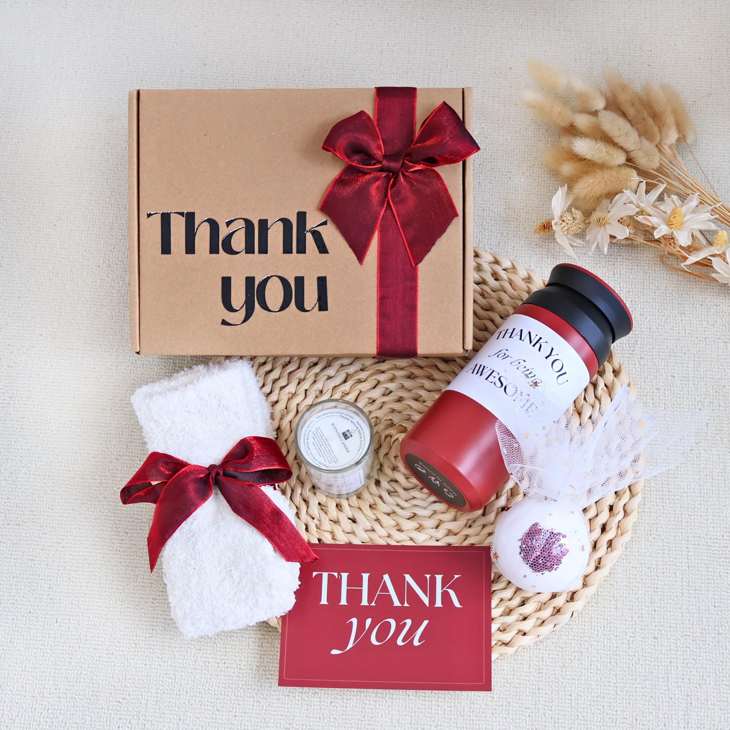 Thank You Gifts For Women, Appreciation Gifts For Coworkers, Teacher, Nurse, Friend, Boss, Mentor, Employee Appreciation Gift Baskets, Thank You Basket