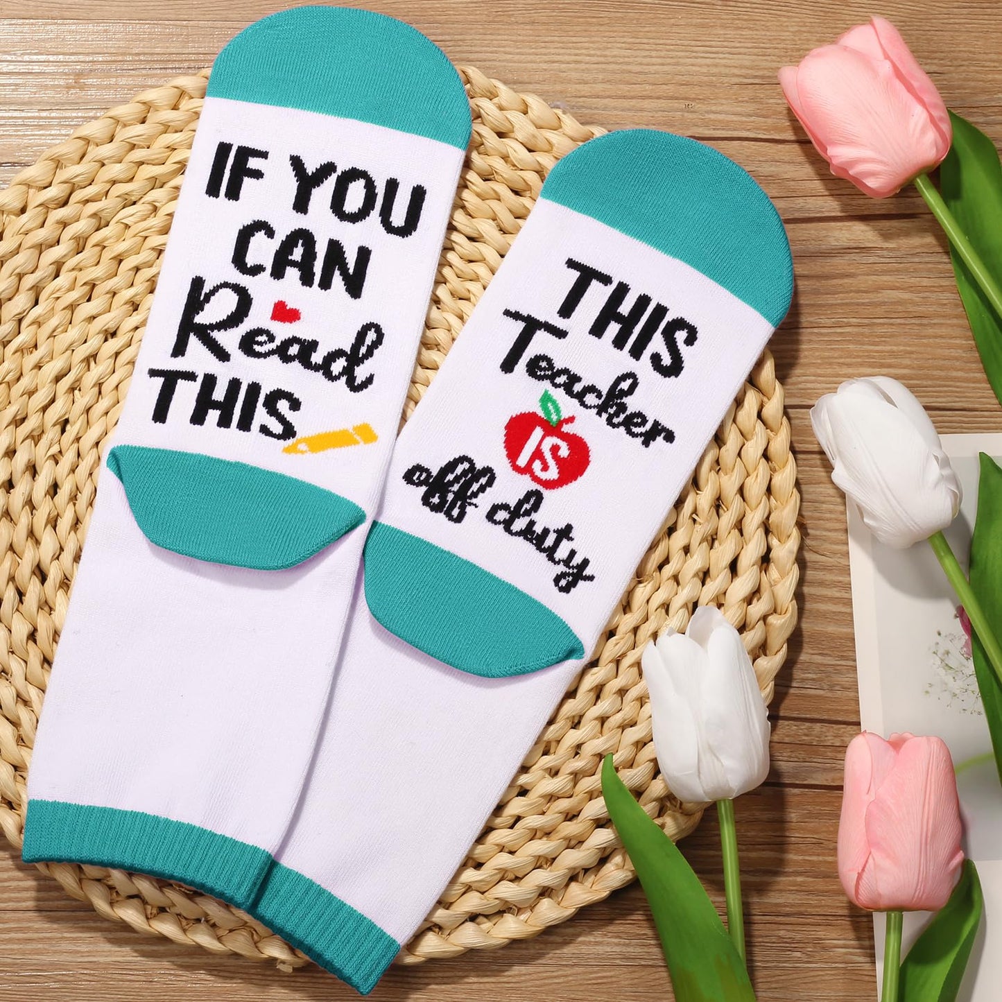 Best Teacher Appreciation Gifts for Women, End of Year Teacher Gifts from Student, Thank You Gift Basket Funny Daycare Teachers Unique Birthday Retirement Gift Set for Teachers w/ Canvas Tote Bag